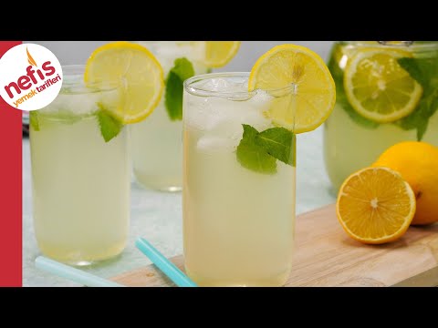 Limonata Tadında Buz Gibi Nane Şerbeti 🍋🧊 2 Limondan Tam 2 Litre