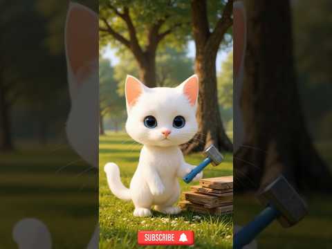 Kitten Meowi Builds a Treehouse with Friends 🐱🏠 #cats #meow #shorts #story #ai #kitten #kitty