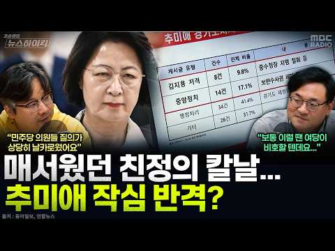 [뉴스하이킥] 날카로웠던 여당 의원들 질의...추미애, 李대통령 <strong>SNS</strong> 부정·'김지용=친윤' 거듭 주장 - 곽우신, <strong>MBC</strong> 261013 방송