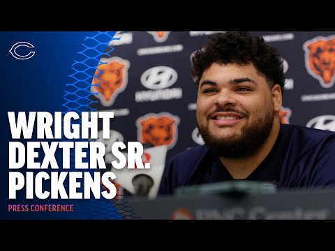 Wright, Dexter Sr., Pickens excited to practice for the first time as Chicago Bears video clip