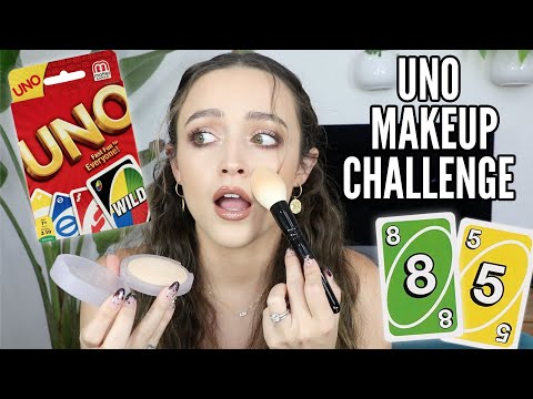 UNO CARDS PICK MY MAKEUP | HOW MANY LAYERS"!