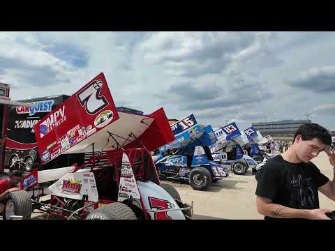 Take a pit walk before the start of the 41st annual Kings Royal at Eldora Speedway - dirt track racing video image