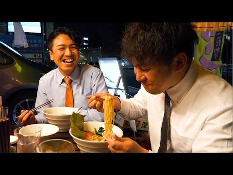 屋台のラーメンが食べた過ぎて仕事終わりに遠征する会社員。