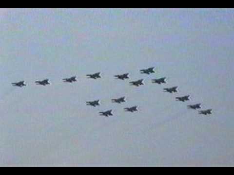 小松基地航空祭 1997 F-15 16機大編隊、機動飛行、ブルーインパルス、F-4里帰り模擬空対地射爆撃、T-4移動訓練編隊飛行 JASDF Kmatsu Air Show