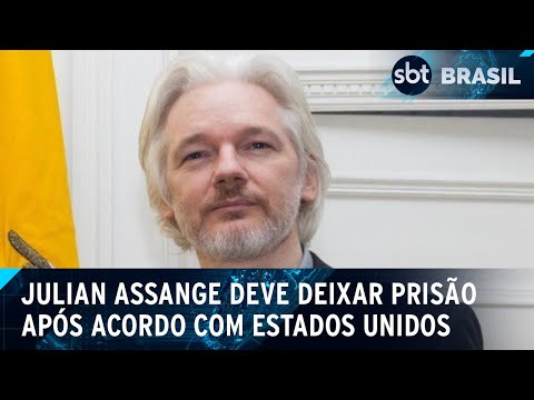 Fundador do WikiLeaks faz acordo com EUA e deixará prisão na Inglaterra | SBT Brasil (25/06/24)