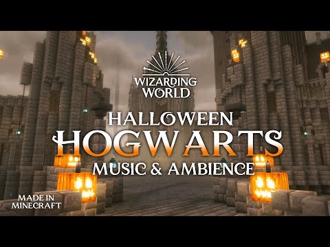 Rainy Halloween at Hogwarts 🎃 | Harry Potter Music & Ambience