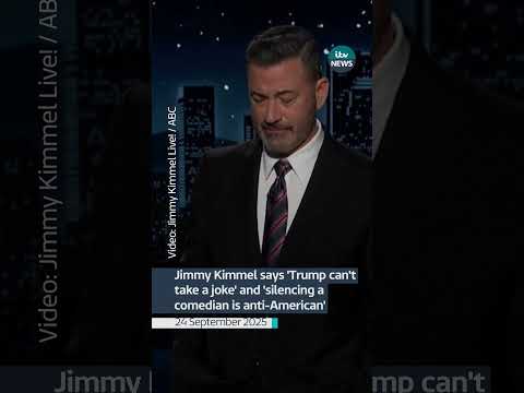 Jimmy Kimmel says 'Trump can't take a joke' and 'silencing a comedian is anti-American' | ITV News
