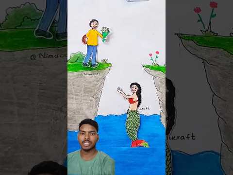 #art #drawing #artist #painting #artwork #trendingshorts #paperanimation #mermaidlove #artandcraft