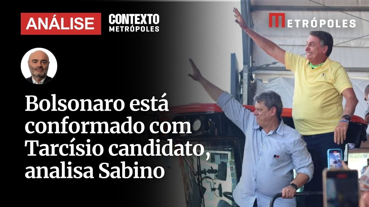 Bolsonaro está conformado com candidatura de Tarcísio mas os filhos não veja análise de Sabino