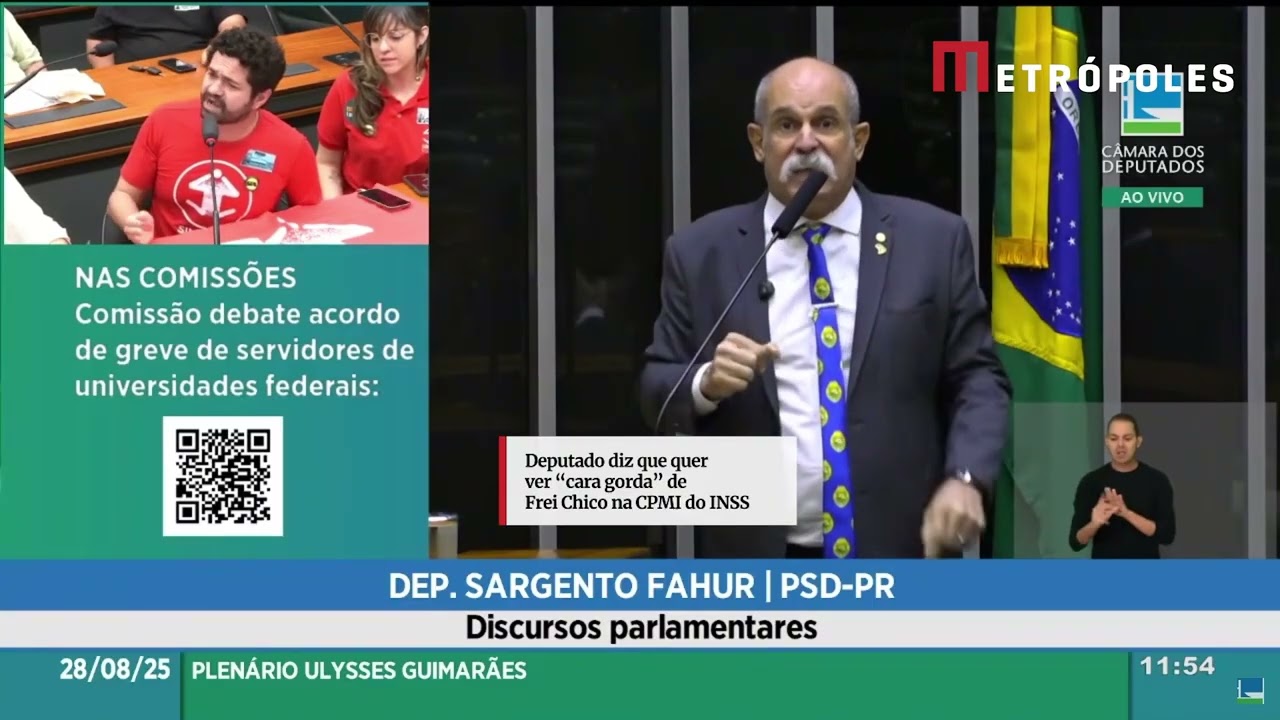 Deputado diz que quer ver cara gorda de Frei Chico na CPMI do INSS