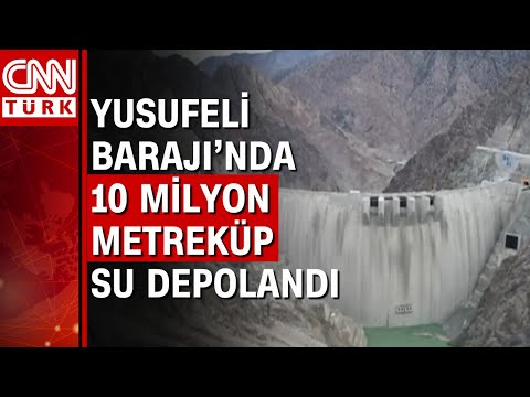 Yusufeli Barajı'nda su seviyesi her geçen gün yükseliyor