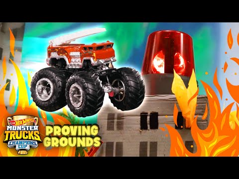 @Hot Wheels | BLAZING FIRE RESCUE TRAINING COURSE! 🔥🚒 | Proving Grounds