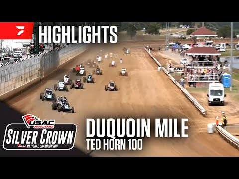 𝑯𝑰𝑮𝑯𝑳𝑰𝑮𝑯𝑻𝑺: USAC Silver Crown | Du Quoin State Fairgrounds | Ted Horn 100 | August 31, 2024 - dirt track racing video image