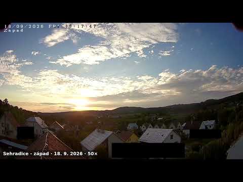 Pěkné červánky s beránky - Sehradice - západ (18. 9. 2026)