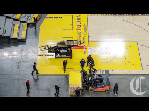 Timelapse: Watch how the Golden State Warriors’ court is assembled