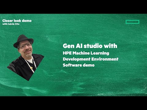 New Gen AI studio demo of HPE Machine Learning Development Environment