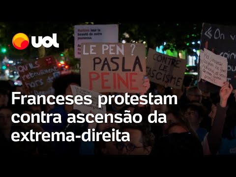 Franceses protestam após prévia do resultado das eleições no parlamento europeu