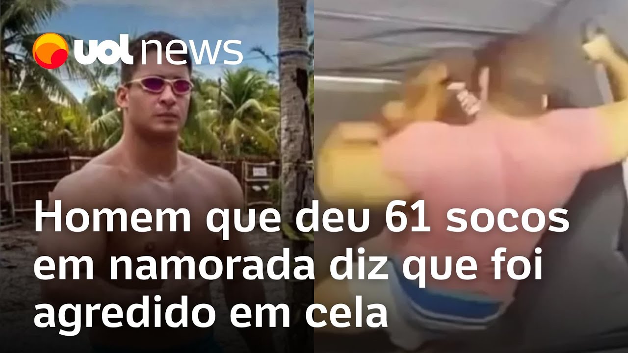 Homem que deu 61 socos em namorada diz ter sido agredido por agentes penais em cela no RN