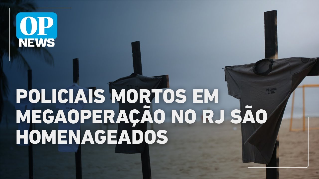 Policiais mortos em megaoperação no Rio são homenageados com cruzes em Copacabana | O POVO News  TV Online Policiais mortos em megaoperação no Rio são homenageados com cruzes em Copacabana | O POVO News