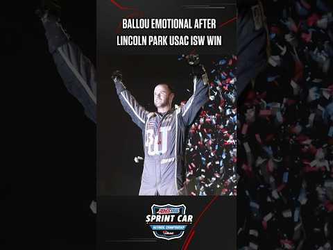 🔉🏁 After 14 long months, an emotional return to #USAC victory lane for Robert Ballou #ISW2025 🏆 - dirt track racing video image