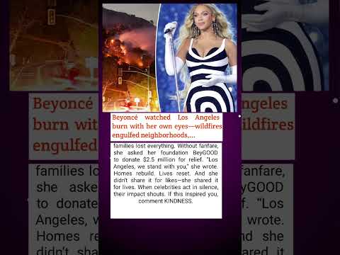 Beyoncé’s $2.5 Million Secret Wildfire Relief Gift | #shorts