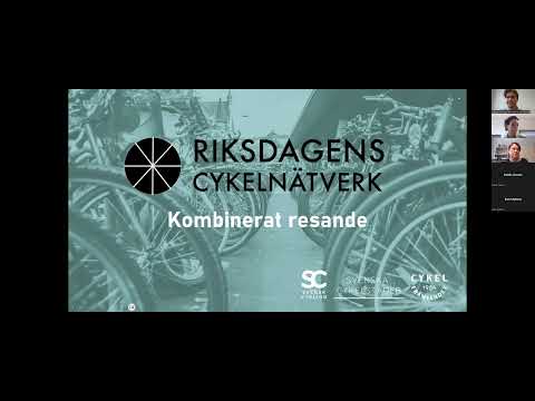 Webinarium med Riksdagens Cykelnätverk: kombinerat resande