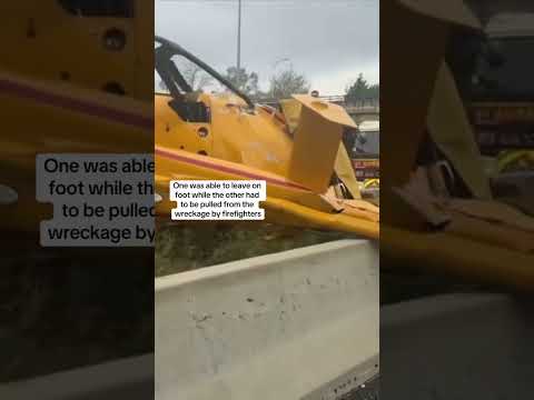 Madrid: Helicopter crashes onto motorway and hits car