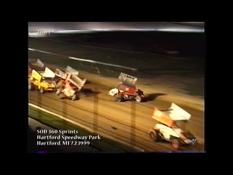 Sprints On Dirt (360s) - Hartford Speedway Park Hartford, MI July 2, 1999 - dirt track racing video image