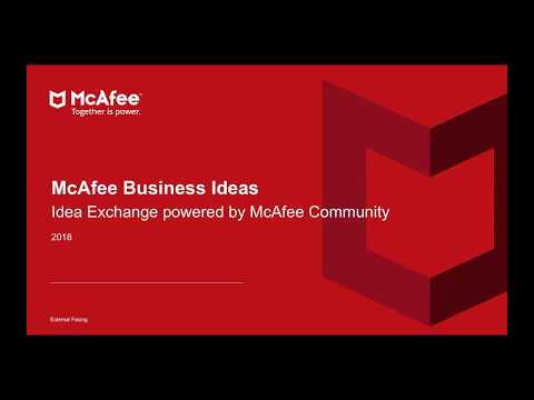 McAfee Idea Exchange for Business Ideas