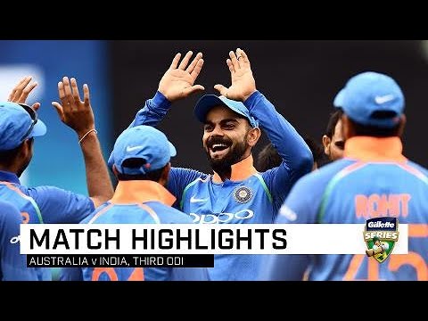 Video - WATCH Cricket Highlights | Dhoni, India Seal Tense ODI Series WIN Against Australia #India #Special