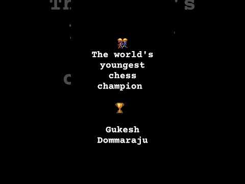 Gukesh Dommaraju became the world's youngest chess champion 🏆 #RandomMoves #shorts