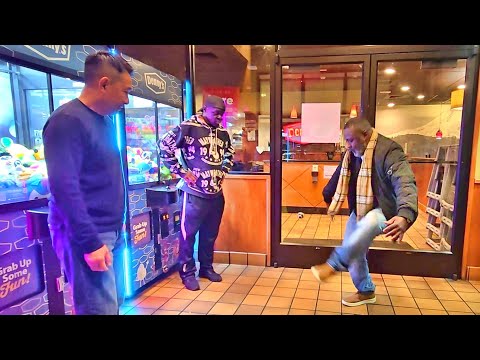 Former world champ battles 16X Hacky Sack World Champ at 2AM in Denny’s lobby!