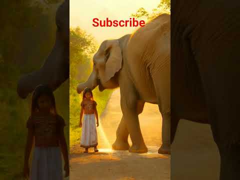 Big elephant with a girl.#elephant