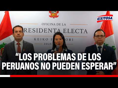 🔴🔵 Keiko Fujimori asegura que no esperará a 28 de julio para comenzar a trabajar