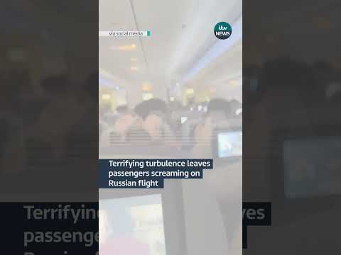 Terrifying turbulence leaves passengers screaming on Russian flight #itvnews #plane #flight