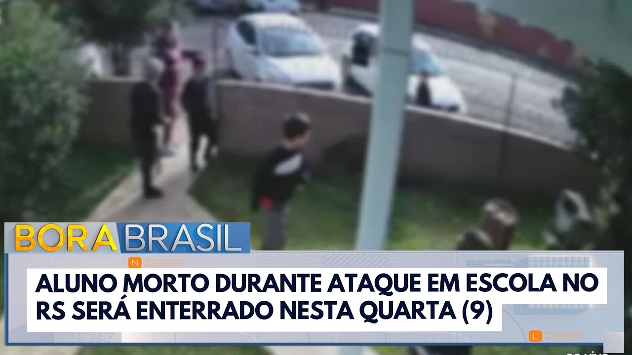 Corpo de aluno que morreu durante ataque em escola no RS será enterrado nesta quarta (9)