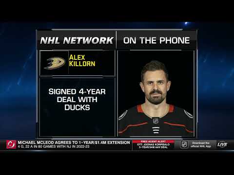 Alex Killorn joins NHL Tonight to talk deal with Ducks