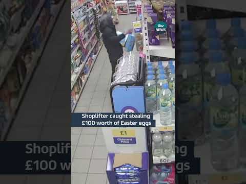 Shoplifter who stole £100 worth of Easter eggs has been tracked down by police | ITV News  #itvnews