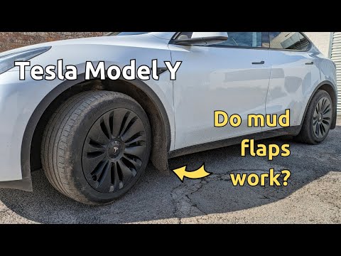 How effective are mud guards on a Tesla Model Y?
