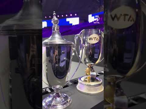 How it feels seeing the championship trophies at #WTAFinalsRiyadh 😍 #WTA #Tennis