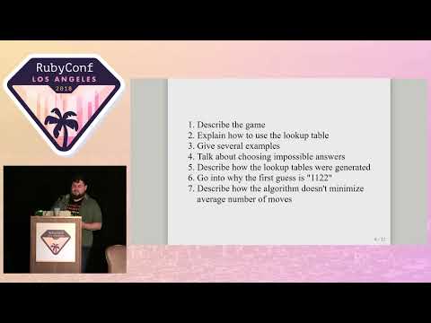 RubyConf 2018 - Beating Mastermind: Winning with the help of Donald Knuth by Adam Forsyth