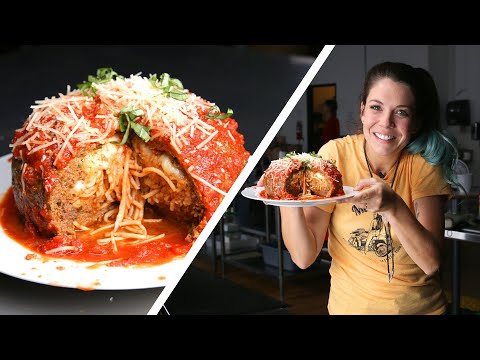 Behind The Scenes: Giant Spaghetti-Stuffed Meatball