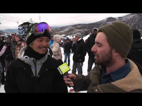2013 Winter X Games Interview With Kazu Kokobu - TransWorld SNOWboarding - UC_dM286NO7QhuX18nMW0Z9A