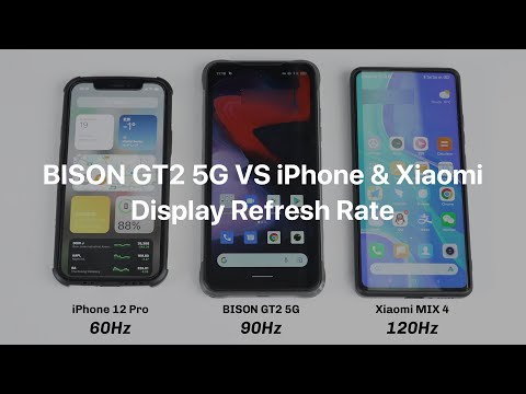 BISON GT2 Series 90Hz Refresh Rate Display - Compare with iPhone & Xiaomi | UMIDIGI