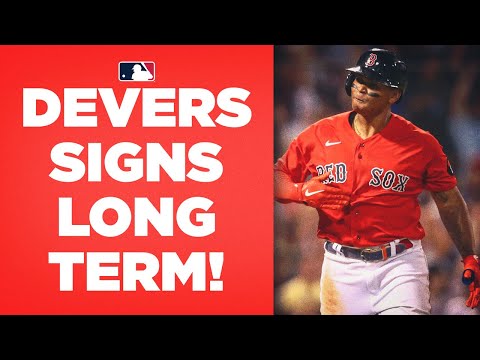 Scoops for all! Rafael Devers signs 11-year extension with the Boston Red Sox!! (Career highlights) video clip