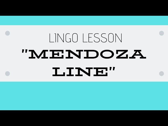What Is The Mendoza Line In Baseball?
