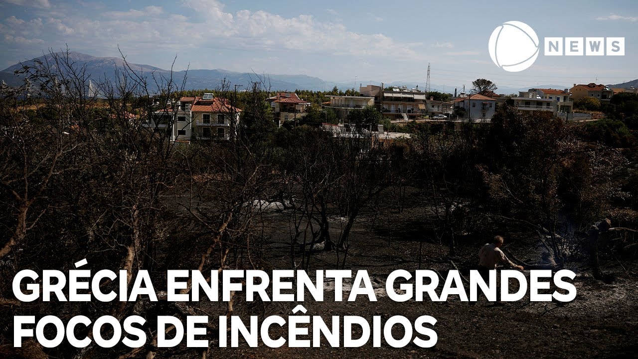 Grécia enfrenta um dos piores incêndios florestais de 2025
