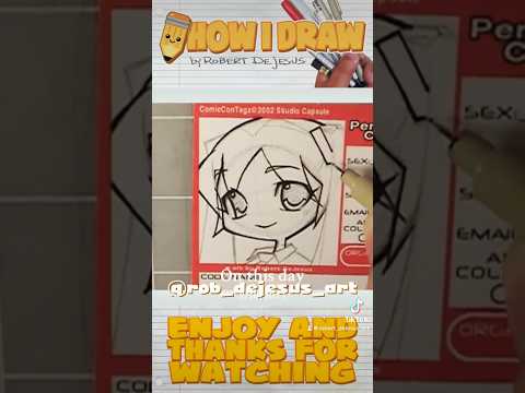 Hatsune Miku theme today. Drawing Chibi Miku. Part 2: inks.