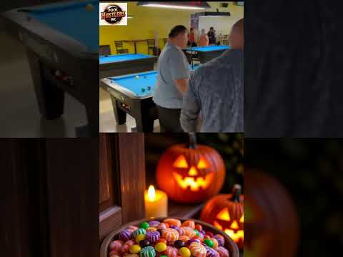 That's Candy by the door for Enzo 🎃        #pool #billiards #9ballpool #9ball #halloween #tournament