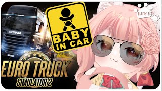 【ω李李ω】有多的休假真好，深夜開車，不吵不鬧 Baby In Car Truck Simulator : Europe 2歐洲卡車模擬2